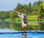 A couple fishing